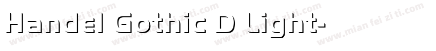 Handel Gothic D Light字体转换